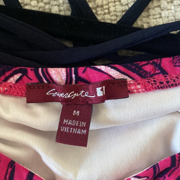 Fitted maxi dress with side slits and liner. Fun straps. - Picture 7 of 8